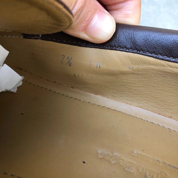 Ermenegildo Zegna Italy Loafers Shoes 7.5 Men's Leather Slip On Dress Designer - Picture 7 of 9